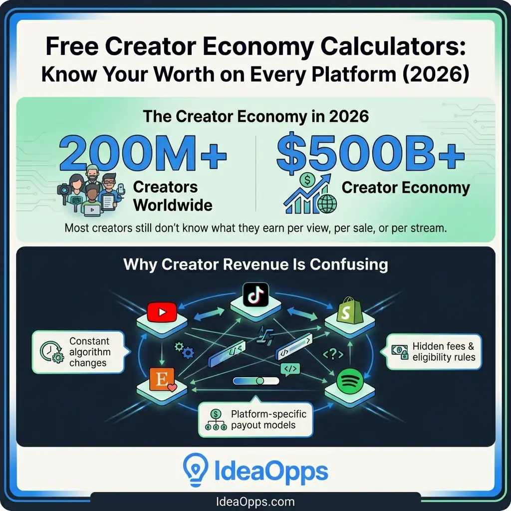 Creator Economy Calculators Stats 2026